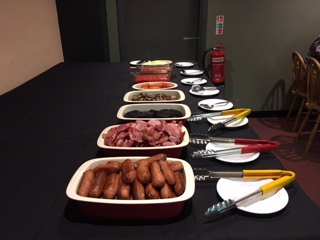 breakfast buffet spread