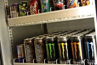 alcohol stored at a fridge in a club