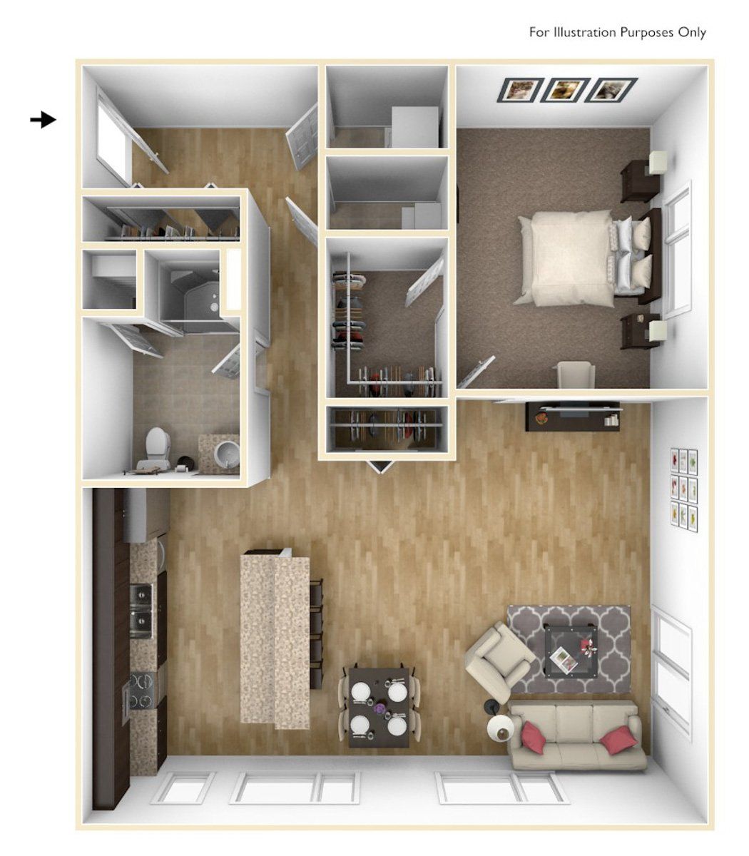 One Bedroom A14 | High Pointe Apartments