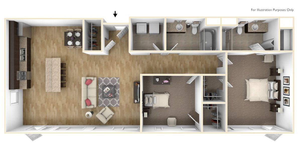 Two Bedroom B11 | High Pointe Apartments