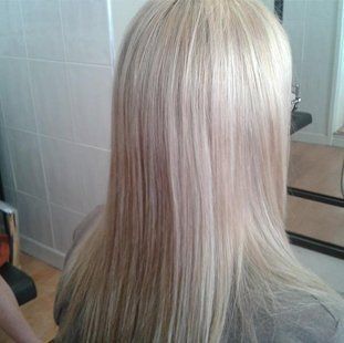 straightened hair