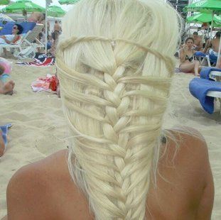 uniquely styled hair