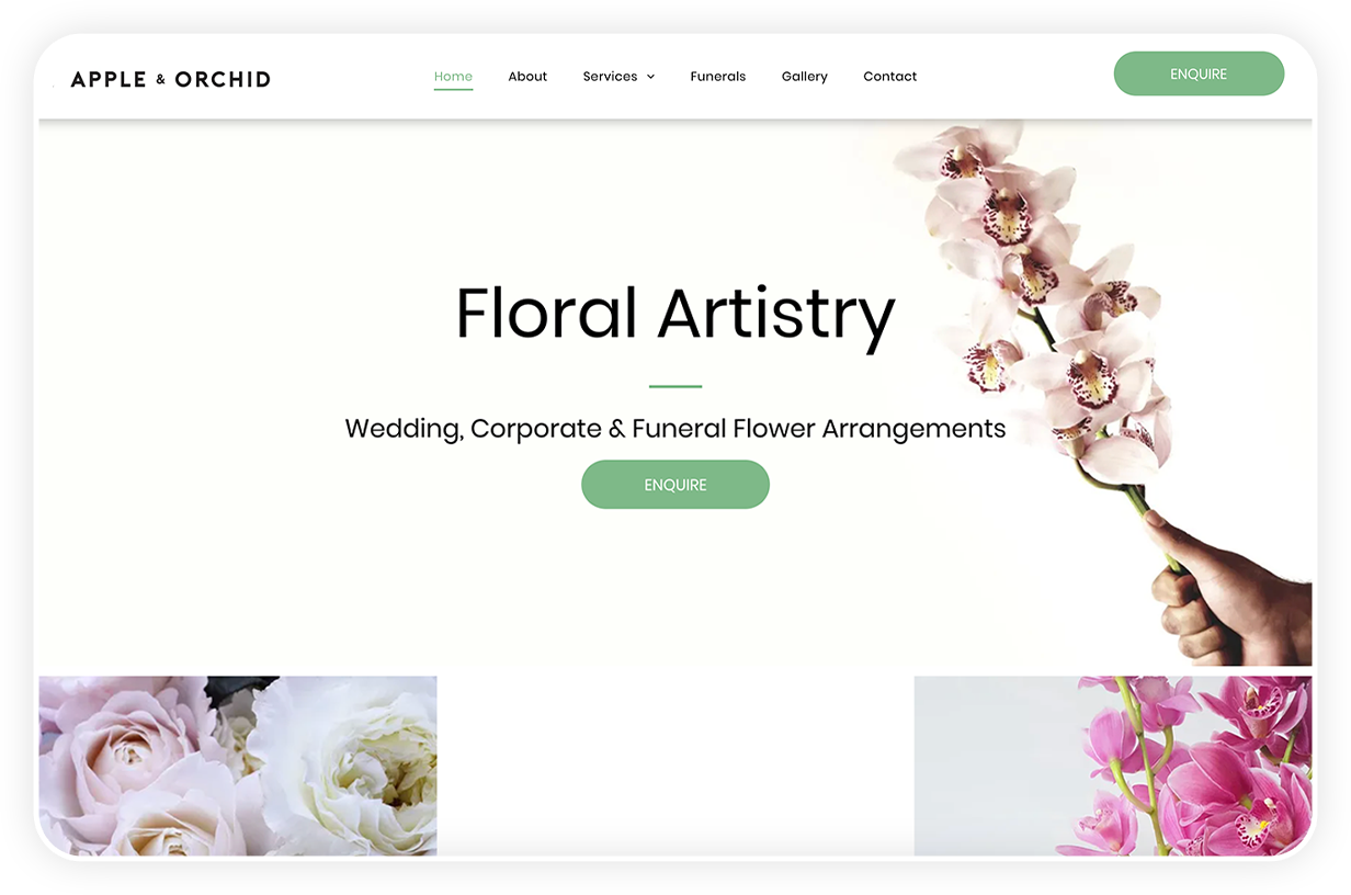 A person is holding a bouquet of flowers on a tablet screen.