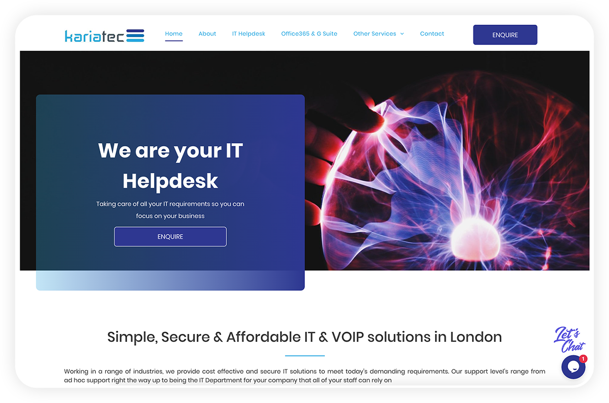 A screenshot of a website that says we are your it helpdesk