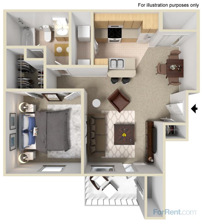 1 bedroom | 1 bathroom