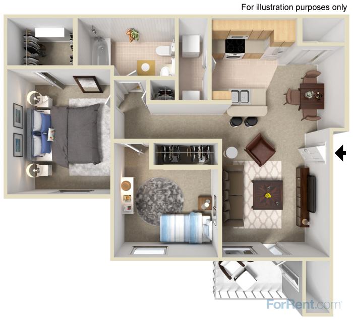 2 bedroom | 1 bathroom