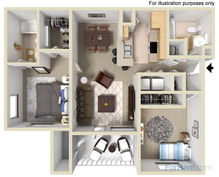 2 bedroom | 2 bathroom