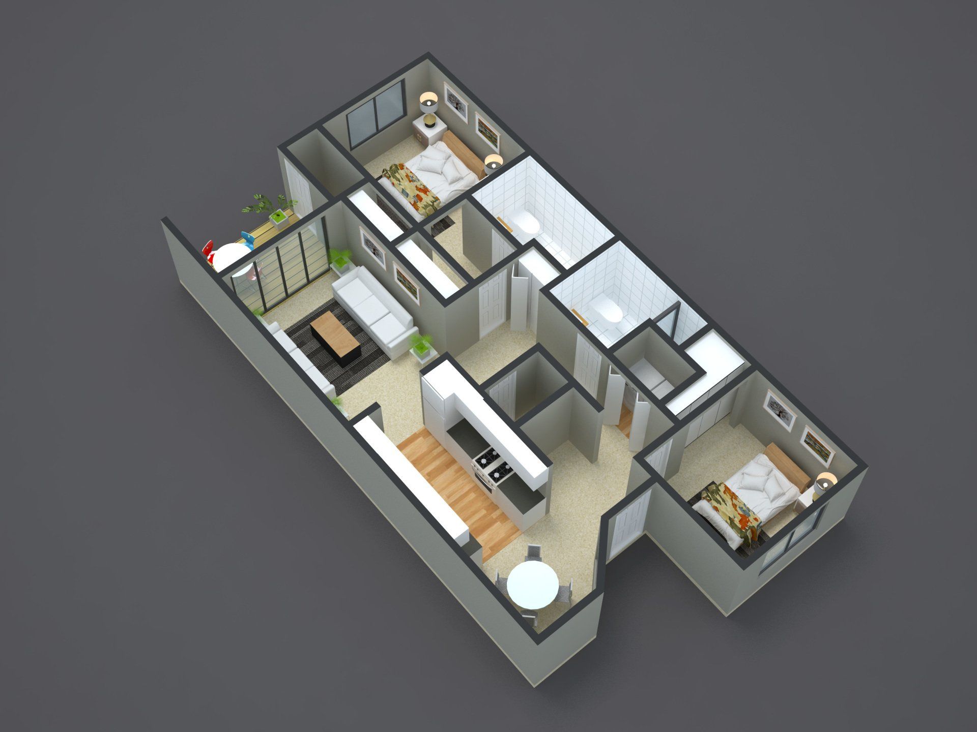 2 bedroom | 2 bathroom