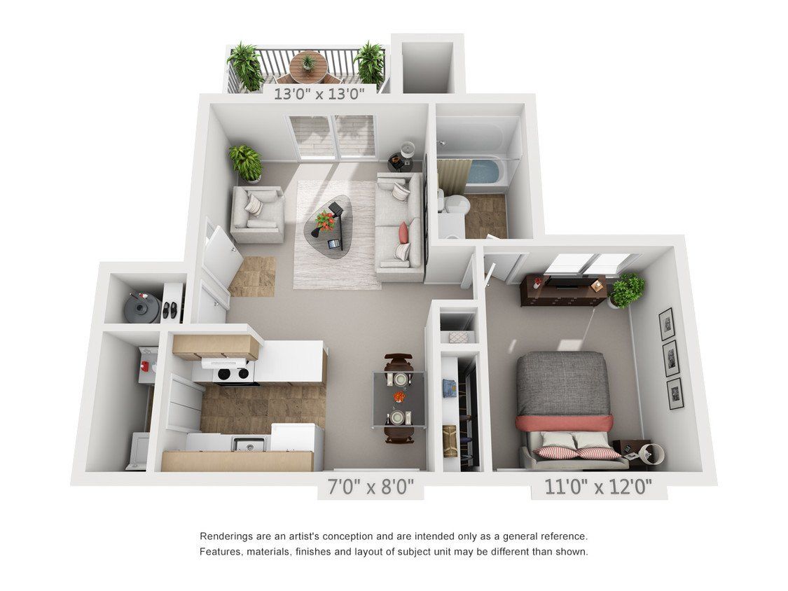 1 bedroom | 1 bathroom