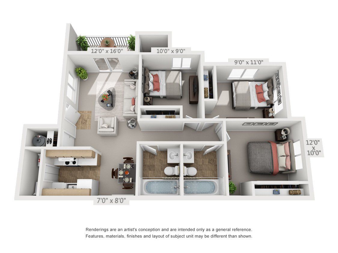3 bedroom | 2 bathroom