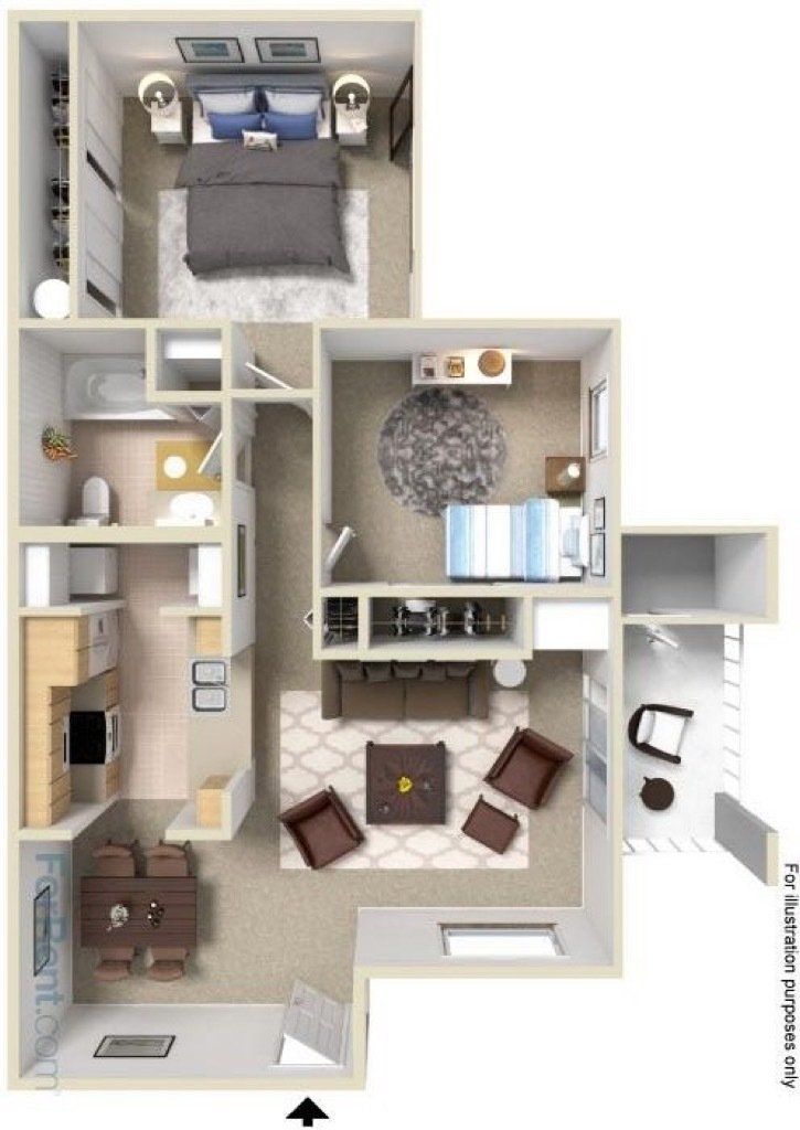2 bedrooms | 1 bathroom