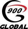 The logo for 900 global is black and red with a circle in the middle.