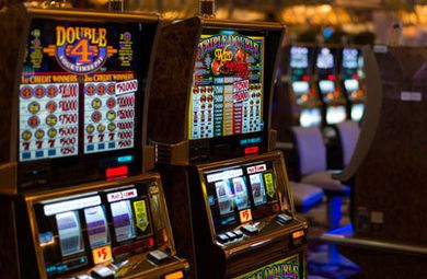 Slot machines in a casino