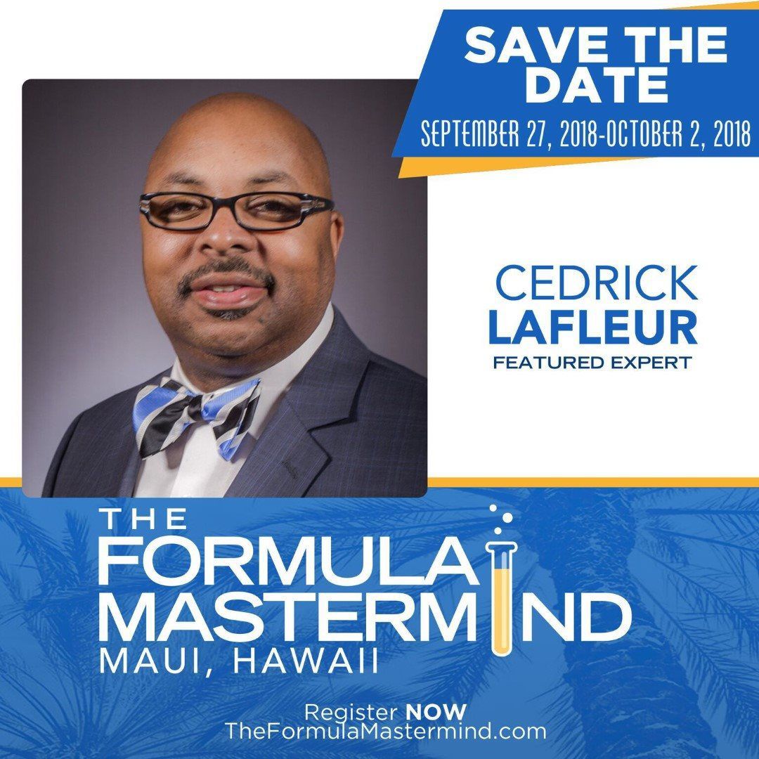 Cedrick lafleur is featured in the formula mastermind maui hawaii