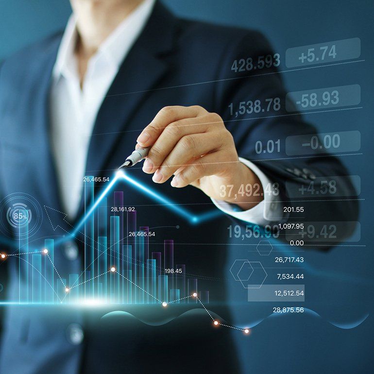 Businessman Draw Growth Graph — Hot Springs, AR — Malone Tax & Bookkeeping