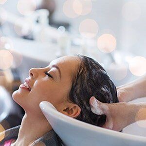 Washing Her Hair in Salon - Hair Salon in Manville, NJ Washing Her Hair in Salon - Hair Salon in Manville, NJ