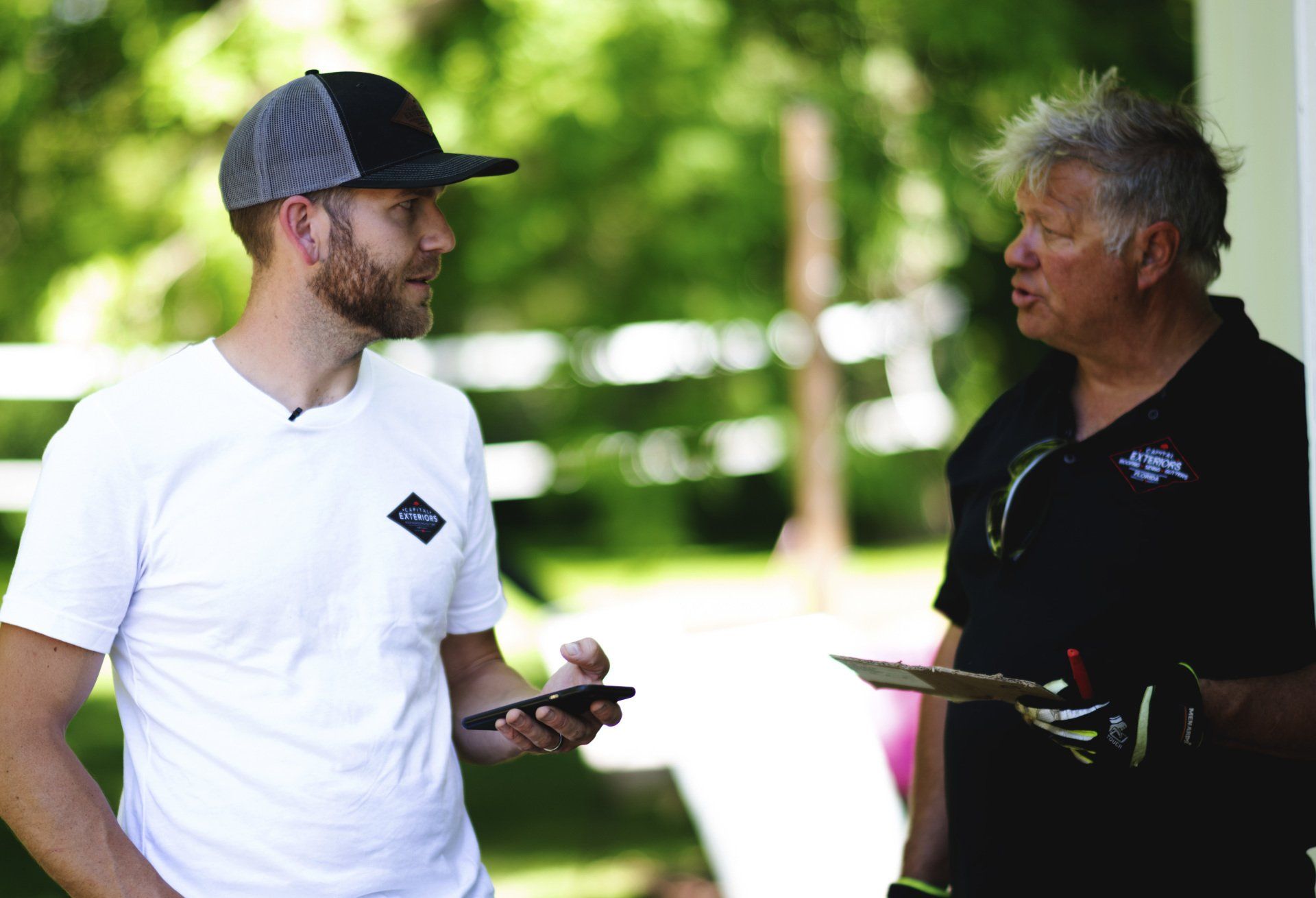 2 people talking