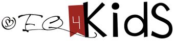 Fo3Kids logo with stylized black text and a red book-like shape containing the number 4