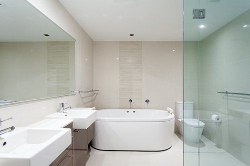 View of a renovated bathroom in Glasgow