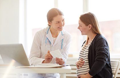Pregnant Woman at Doctors Office — Key West, FL — Dr. Arthur J. Grizzle, M.D.