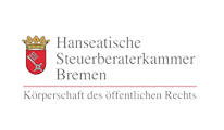The logo for hanseatische steuerberaterkammer bremen has a coat of arms on it.