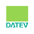 Ein grünes Quadrat mit dem Wort datev darauf.