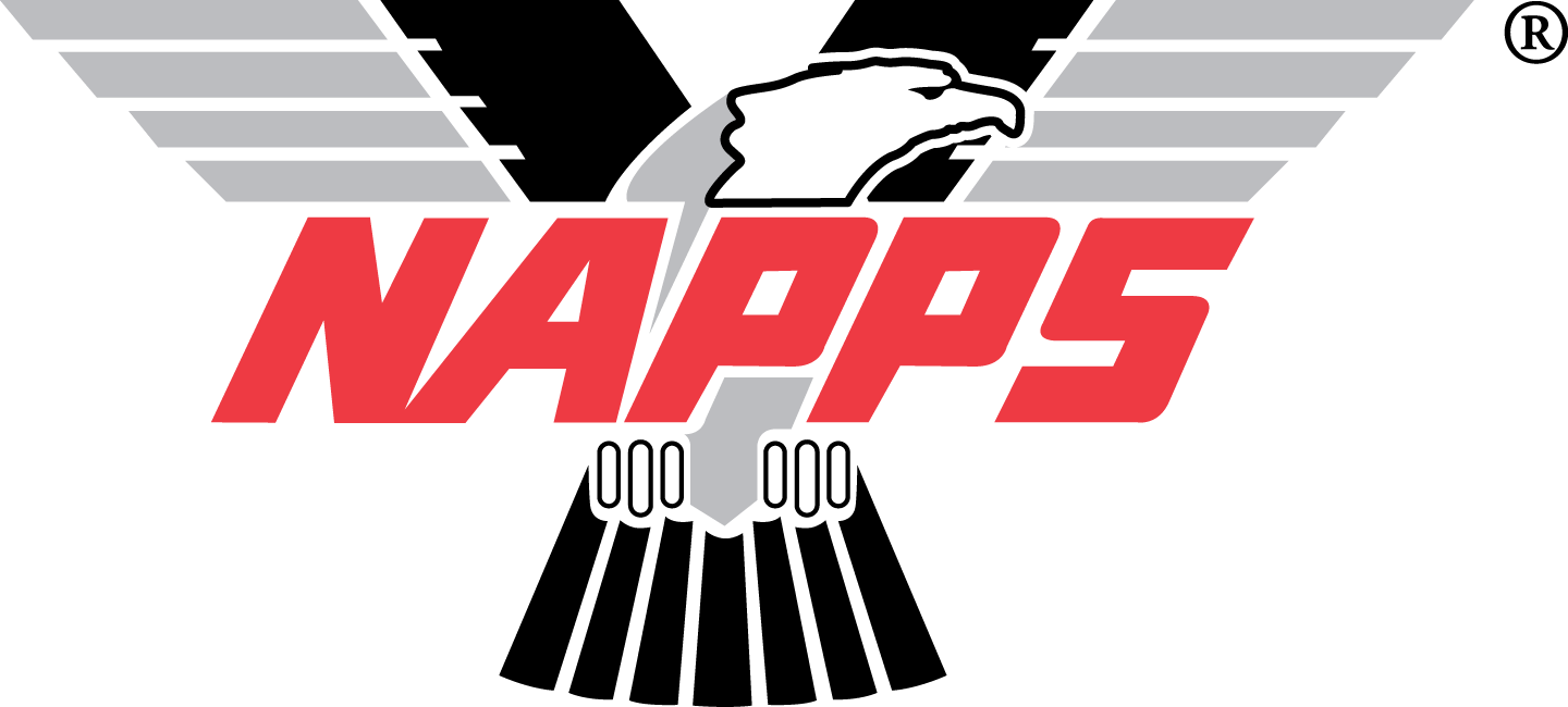 A logo for napps with an eagle on it