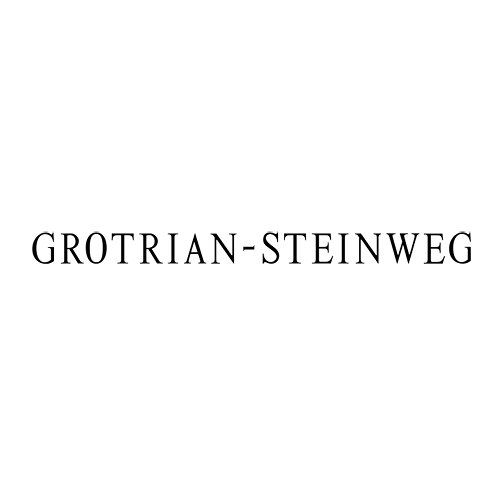 Un logo in bianco e nero per grotrian-steinweg su sfondo bianco.