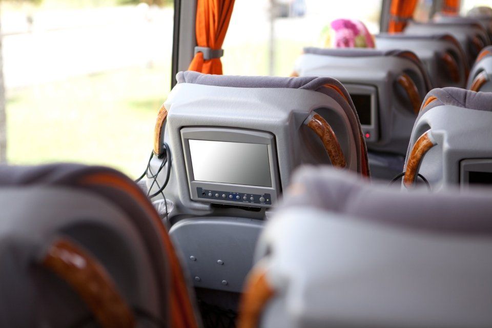 interni sedili pullman con schermo individuale