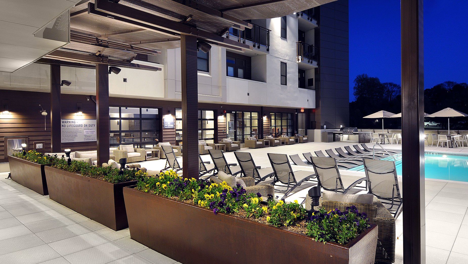 Poolside view at North and Line