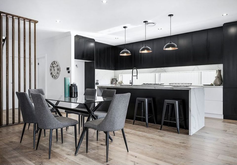 View of a modern open kitchen