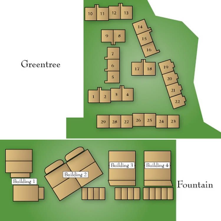 Site map for Greentree Fountain Apartments