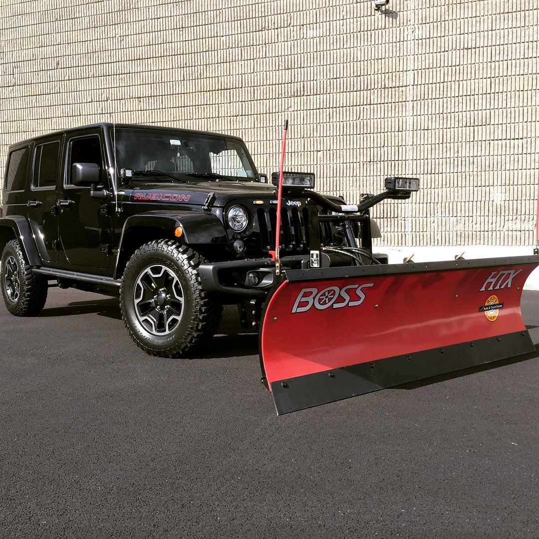 BOSS HTX Snow Plow on Jeep
