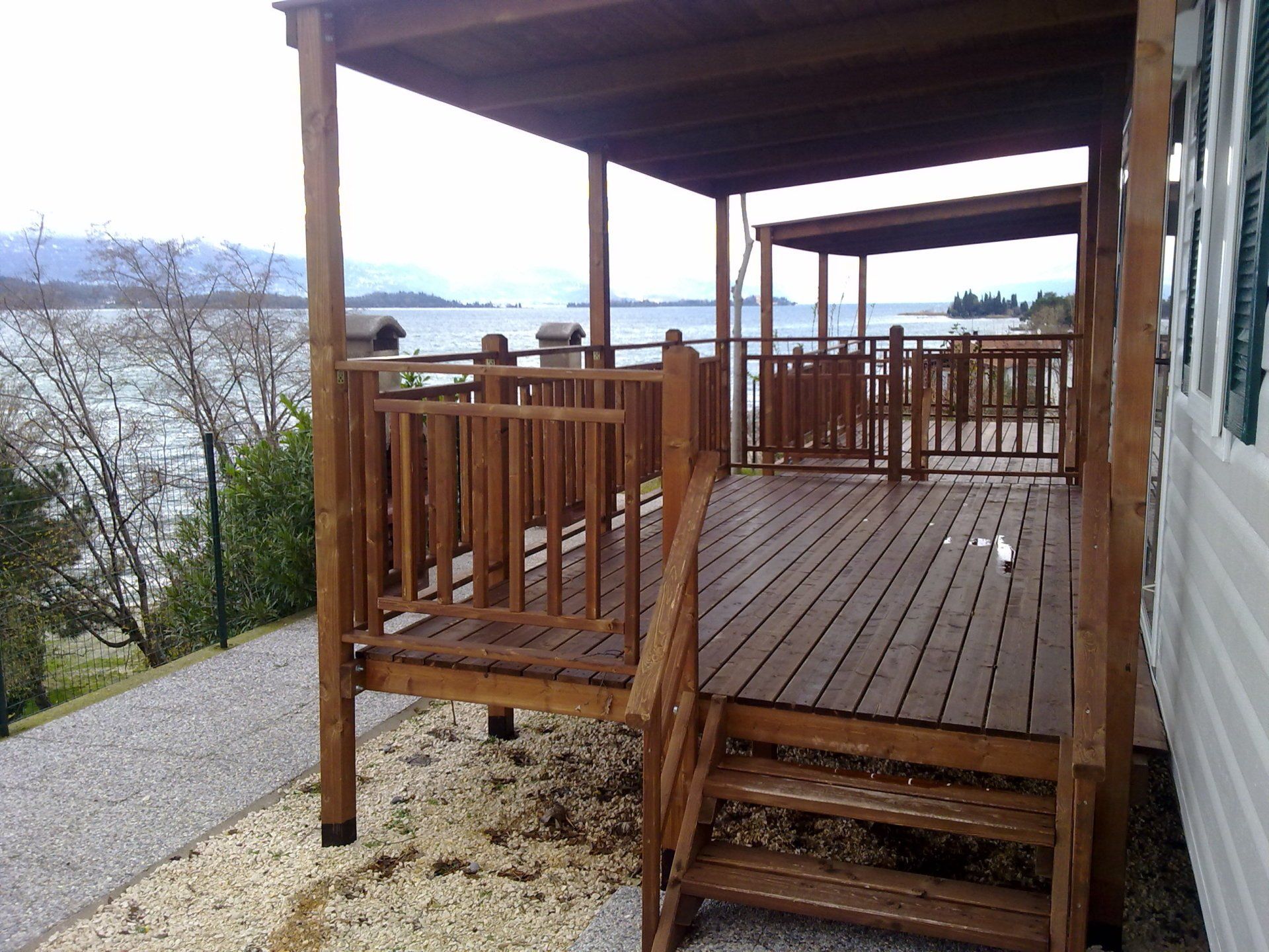 wooden campsite structure