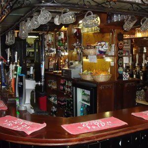 a fully equipped bar counter