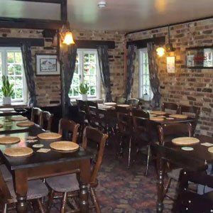 Interiors of a cozy restaurant