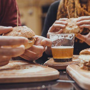 mouth-watering pub food
