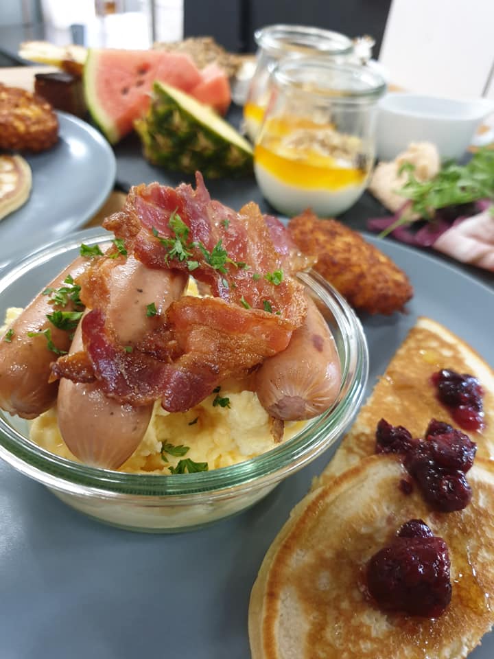 bacon og pølse