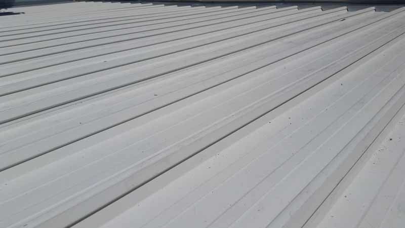 white metal roof
