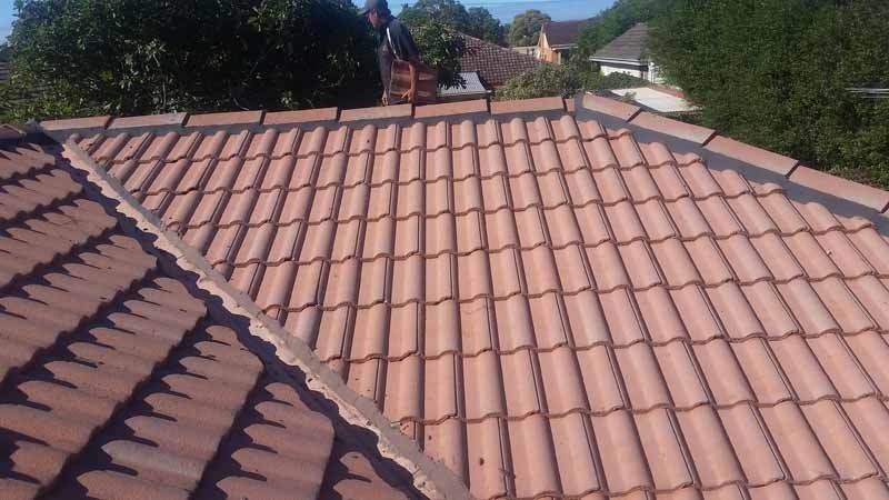 detail of restored roof