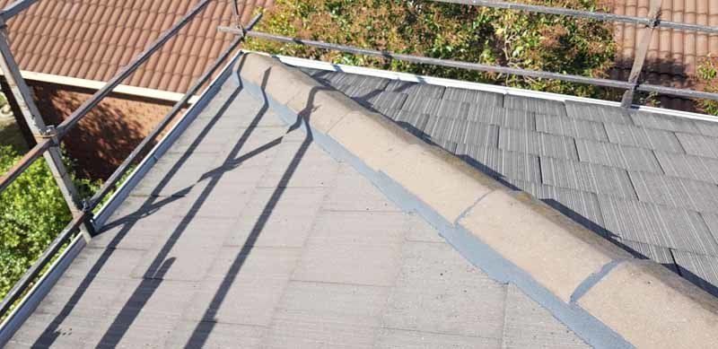 corner of restored roof