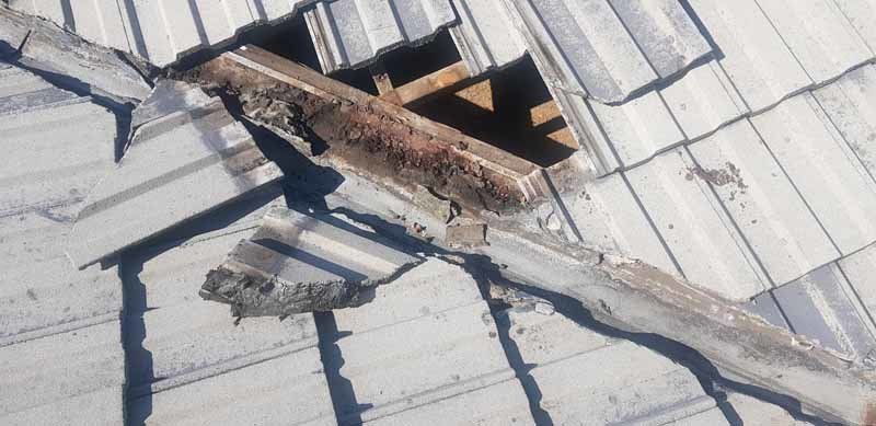 roof with holes in it