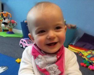 baby laughing