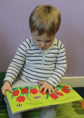 baby with book