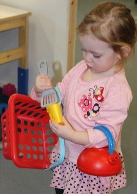 baby playing with toys