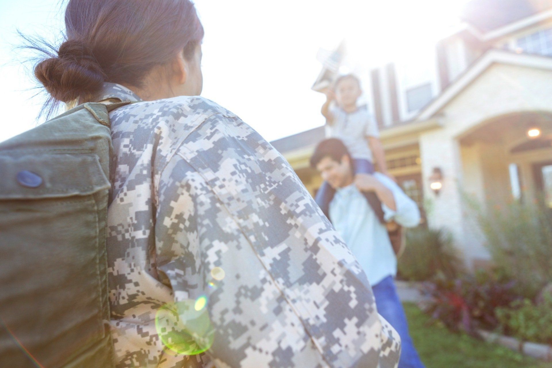 military family at home