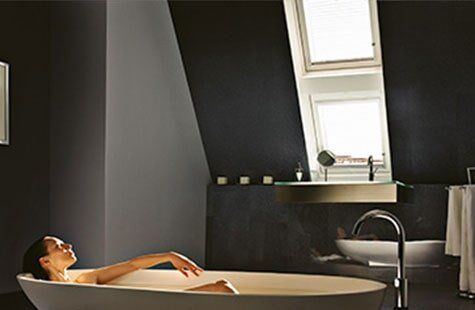 Black Bathroom — Roofing And Siding in Toledo, OH