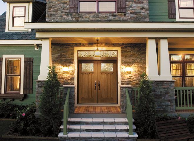 Door With Square Mirrors — Roofing And Siding in Toledo, OH