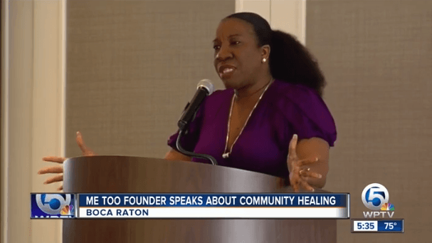 Tarana Burke Speaking at Podium