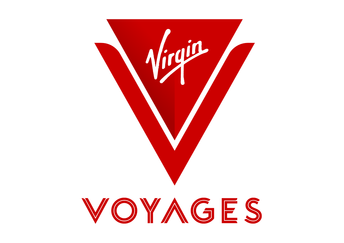Virgin voyages logo on a white background